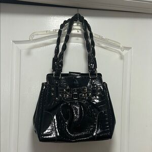 Rosetti Black Patent Shoulder Bag NWOT